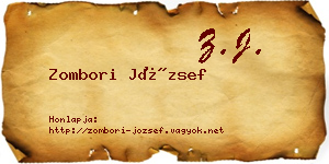 Zombori József névjegykártya