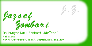 jozsef zombori business card